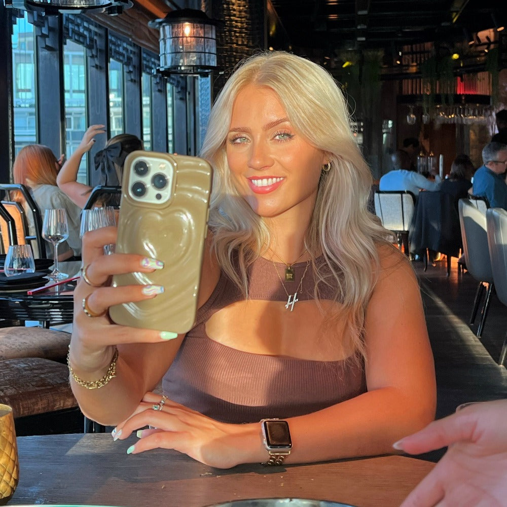 Melting Heart Phone Case - Biscuit Beige