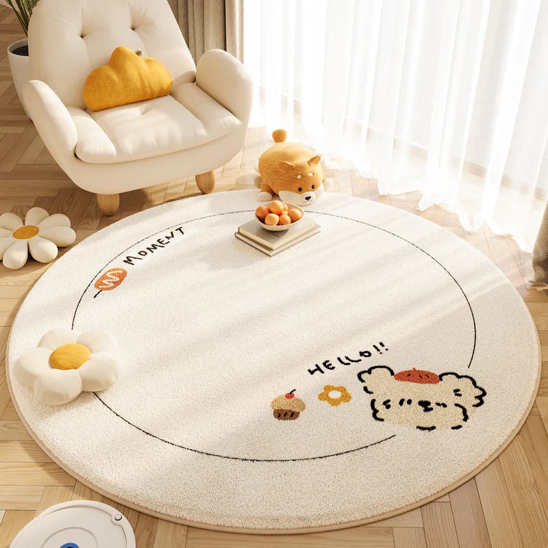2025 New Style Ins Round Imitation Cashmere Rug