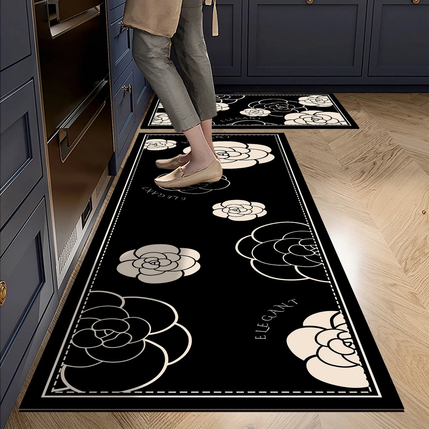 VIKAMA Crystal Velvet Long Kitchen Carpet