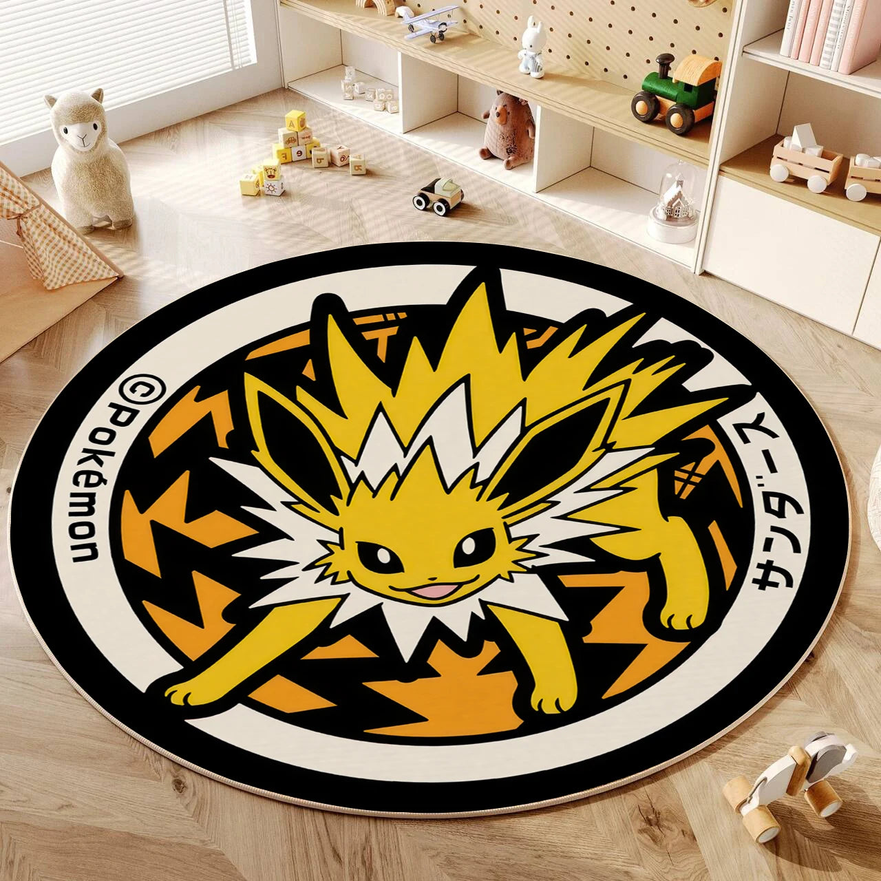 Cartoon Round Carpet Gaming Computer Chair Floor Mat
