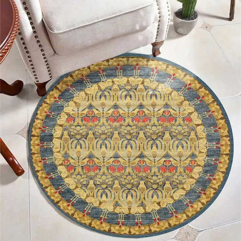 Moroccan Style Living Room Decoration Round Carpet