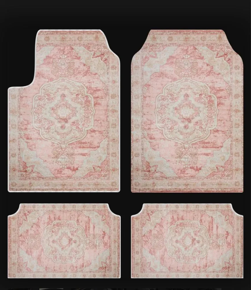 Set of Bohemian Style Floor Mat Universal Size Car Foot Mat