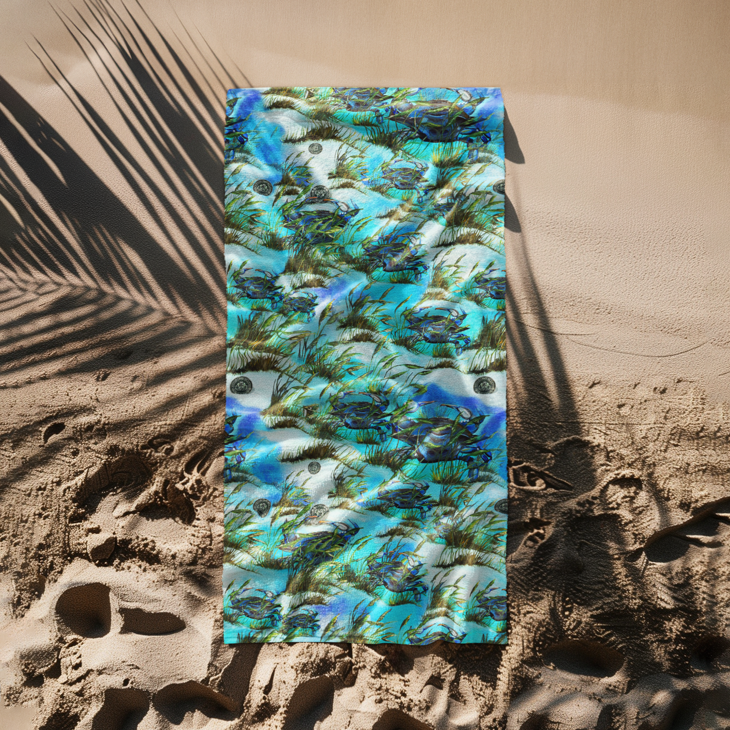 Print On Demand  - Beach Towel - "Crab Island Treasure"