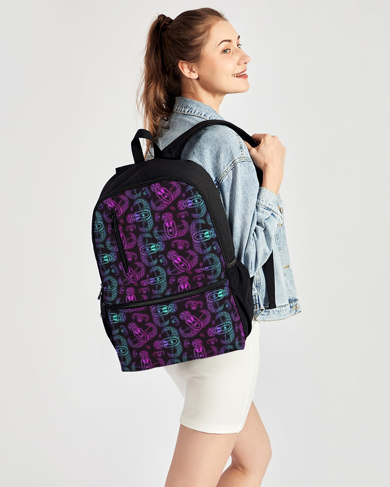 Print On Demand - Duo-Zip Backpack - "EOD BOMBre" (Pink/Purple/Teal)