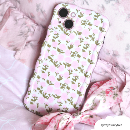 Wavy Phone Case - Buy Me Roses Baby Pink