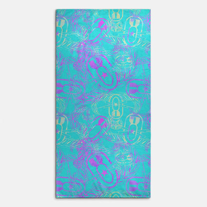 Print On Demand  - Beach Towel - "It's 5 o'clock Somewhere" (Light on Turquoise)