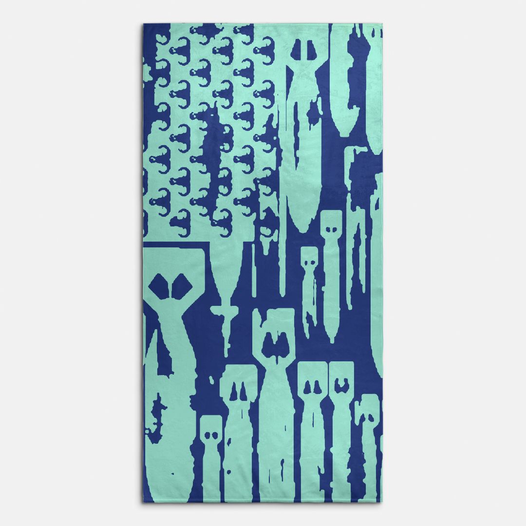 Print On Demand  - Beach Towel - "EOD Bomb Flag" (Blues)