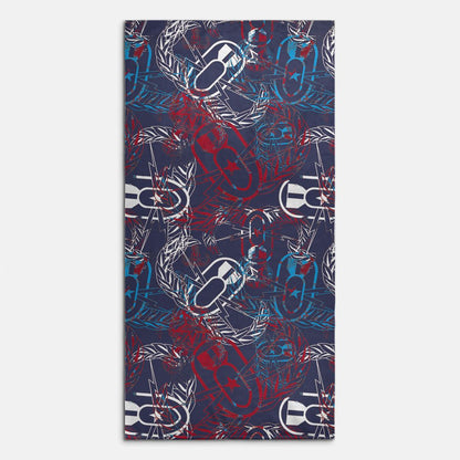 Print On Demand  - Beach Towel - "It's 5 o'clock Somewhere" (Red, White, & Blues)