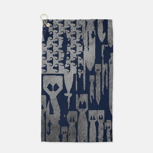 Print On Demand - Golf Towel - "EOD Bomb Flag" (Grey on Navy)