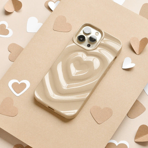 Melting Heart Phone Case - Biscuit Beige