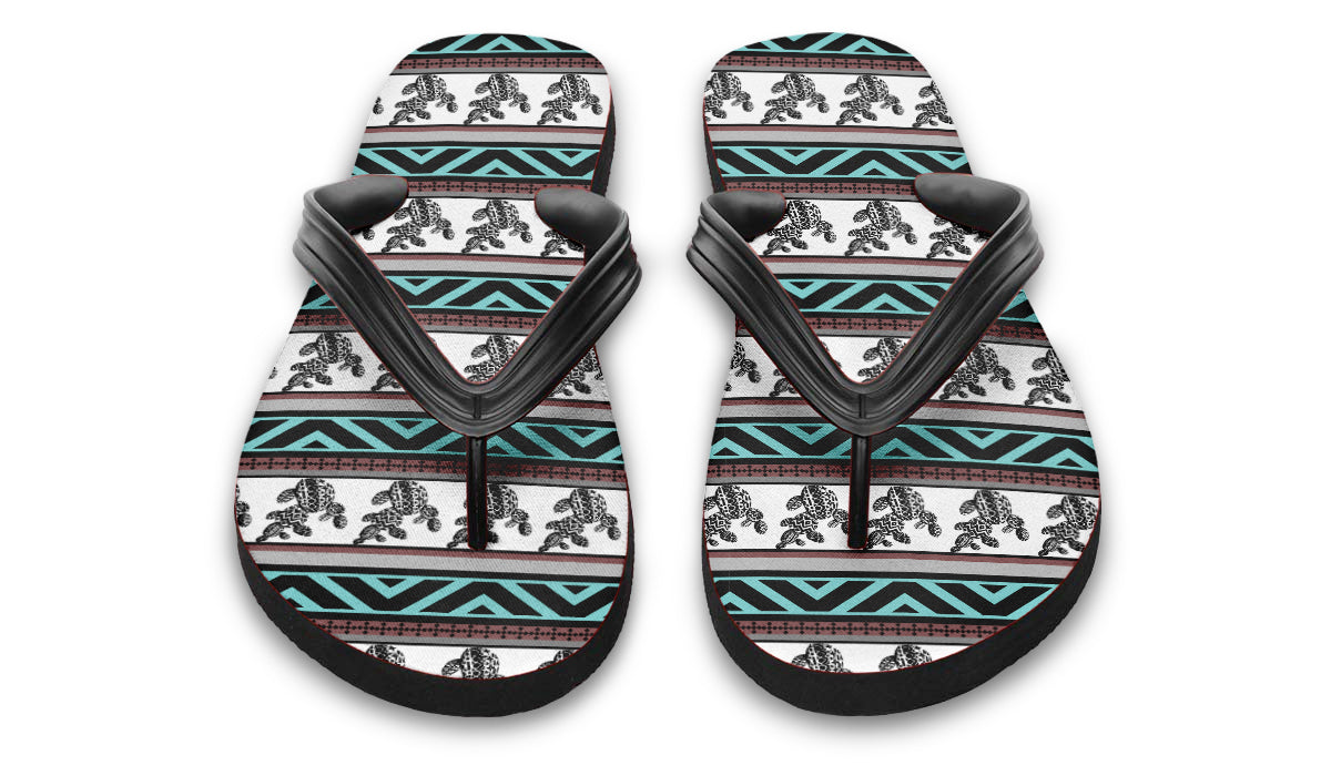 Print On Demand - Flip Flops - "Aztec Prickly Pear"