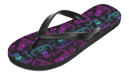 Flip Flops - "EOD BOMBre" (Pink/Turquoise/Purple)