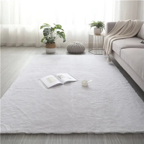 Ultra Soft Faux Rabbit Fur Sheepskin Rug