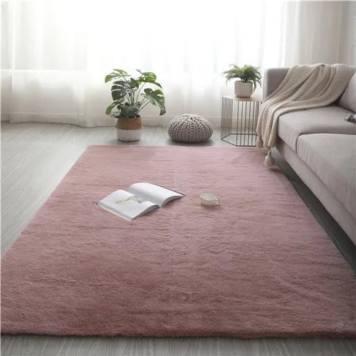 Ultra Soft Faux Rabbit Fur Sheepskin Rug
