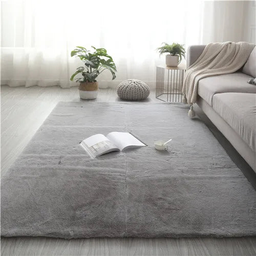 Ultra Soft Faux Rabbit Fur Sheepskin Rug