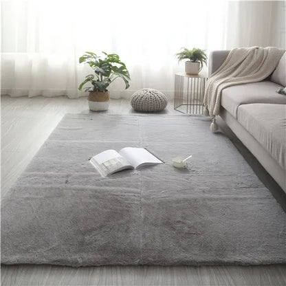 Ultra Soft Faux Rabbit Fur Sheepskin Rug