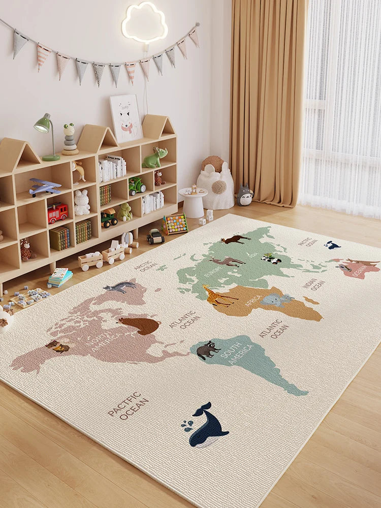 Cartoon Style Carpets Large Area Bedroom Decor Soft Carpet
