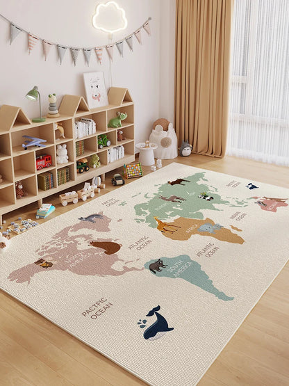 Cartoon Style Carpets Large Area Bedroom Decor Soft Carpet