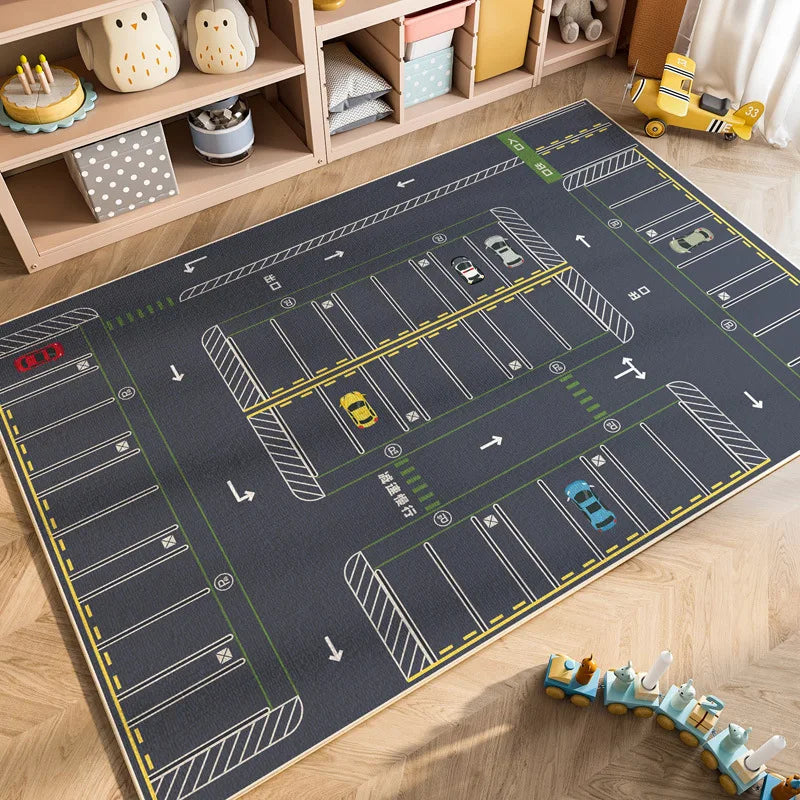 Cartoon Car Traffic Children's Carpet Playroom Baby Crawl Mat