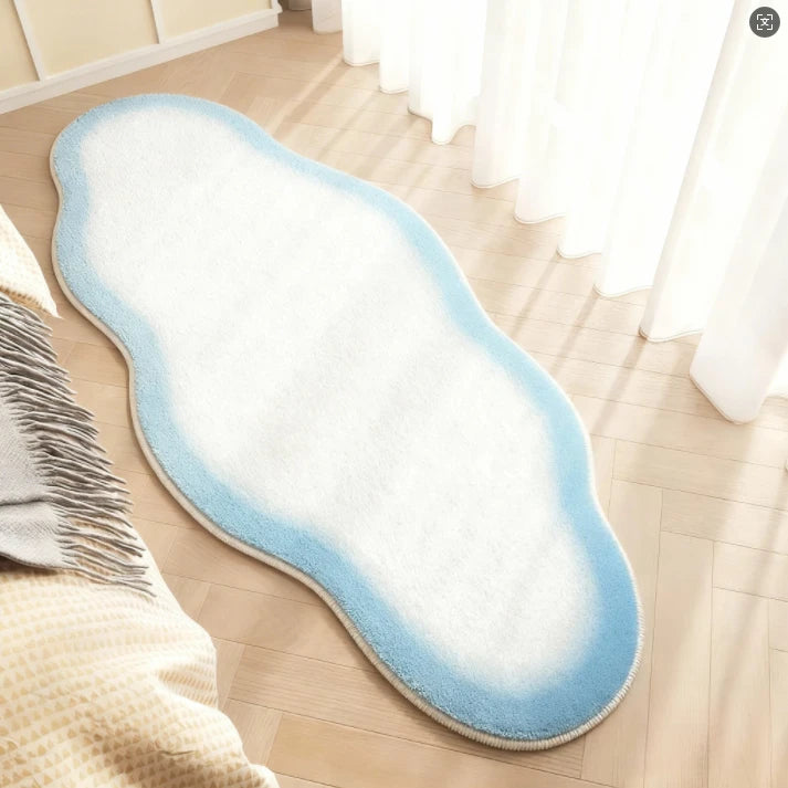 Irregular Shape Rugs for Bedroom Thick Plush Living Room Decoration Cloud Carpet