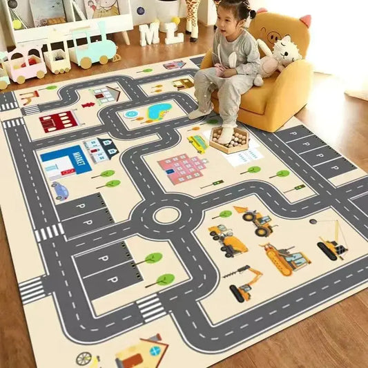 Children's Room Traffic Car Park Track Baby Play House Game Mats