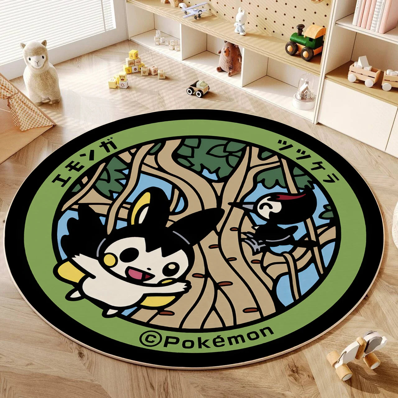 Cartoon Round Carpet Gaming Computer Chair Floor Mat