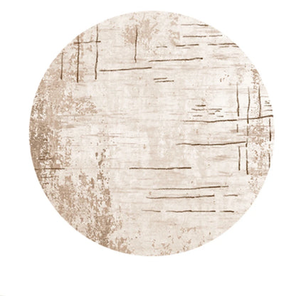 Cream Style Bedroom Decor Round Carpet