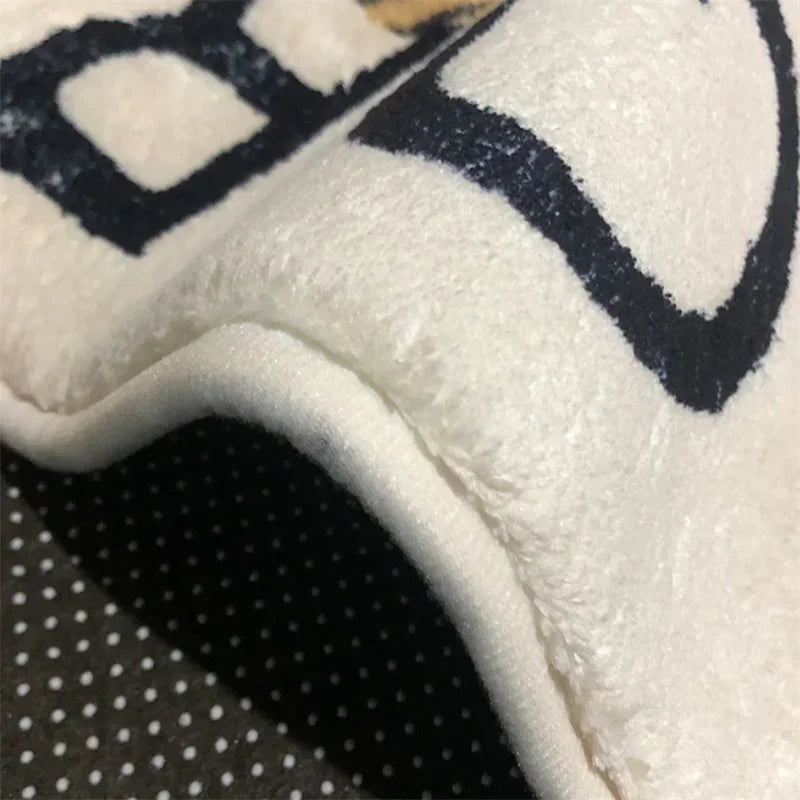 Cartoon Style Bedroom Decor Lion Pattern Carpet