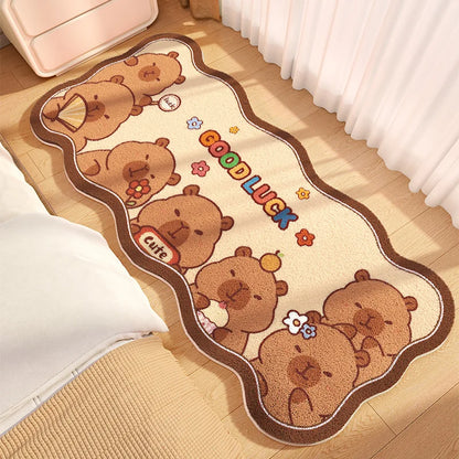 Cartoon Style Bedroom Decor Plush Carpet