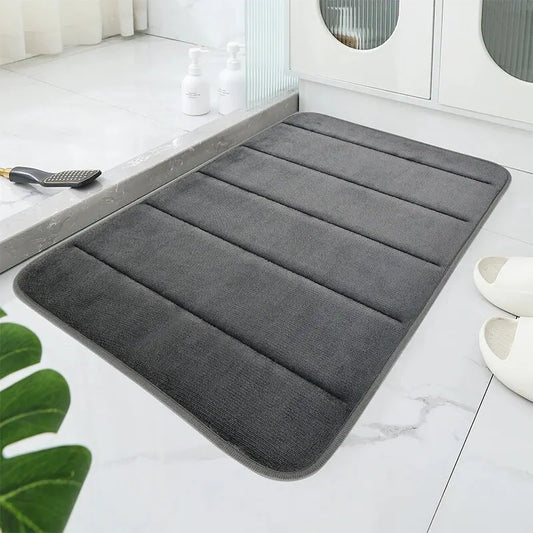 Bathroom Coral Velvet Anti-Skid Quick-Absorb Soft Mat