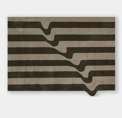 Light Luxury Rugs for Bedroom Black White Plaid