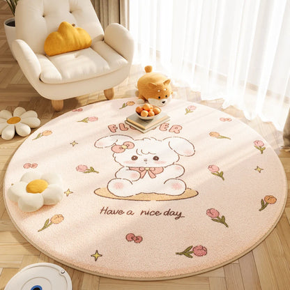2025 New Style Ins Round Imitation Cashmere Rug