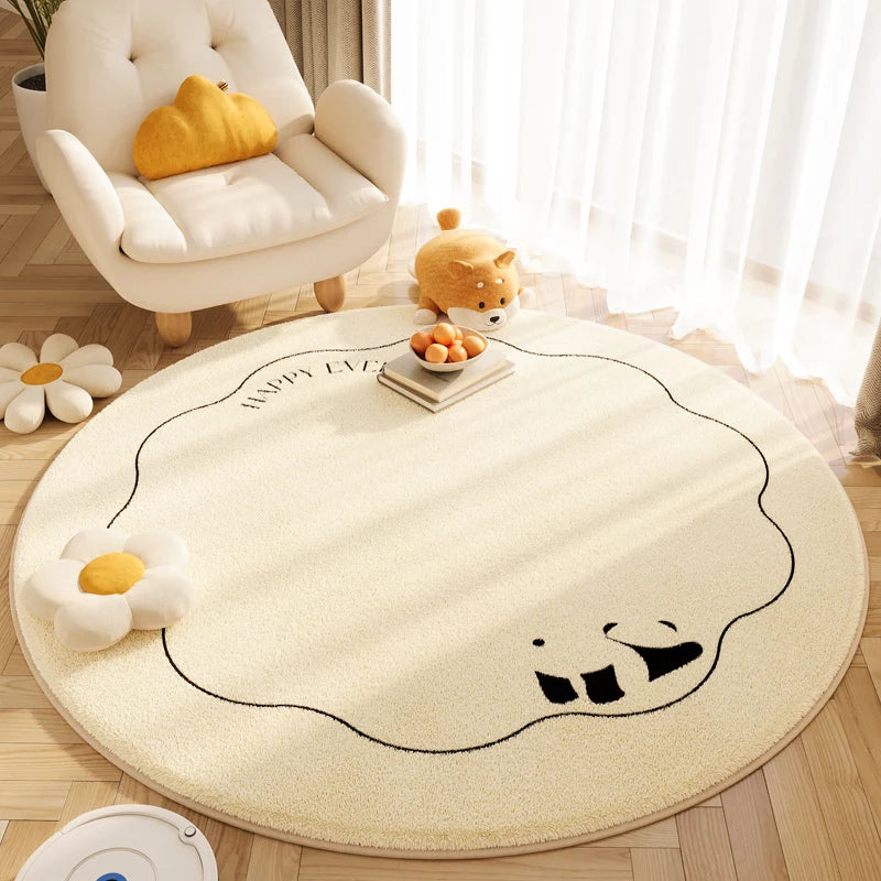 2025 New Style Ins Round Imitation Cashmere Rug