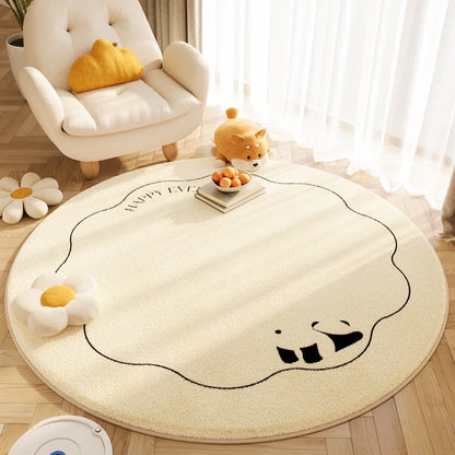 2025 New Style Ins Round Imitation Cashmere Rug