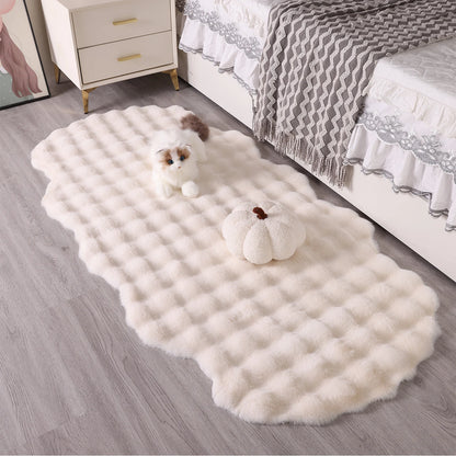Bubble Velvet Faux Rabbit Fur Rug Ultra Soft