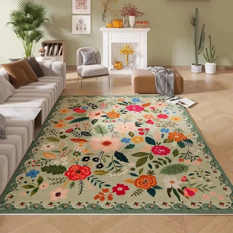 Luxurious Vintage Floral Area Mat Non-Slip