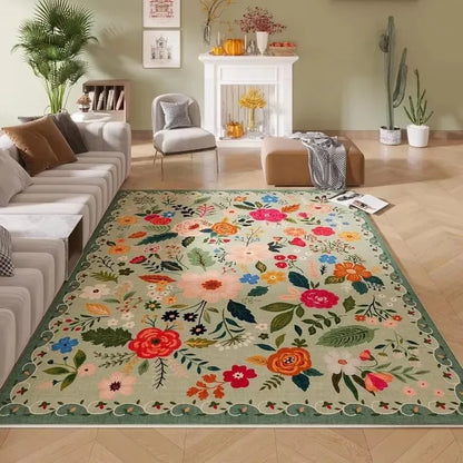 Luxurious Vintage Floral Area Mat Non-Slip