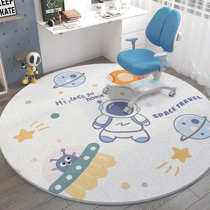 Space Man Cute Round Carpet Home Decor Large Area Rugs