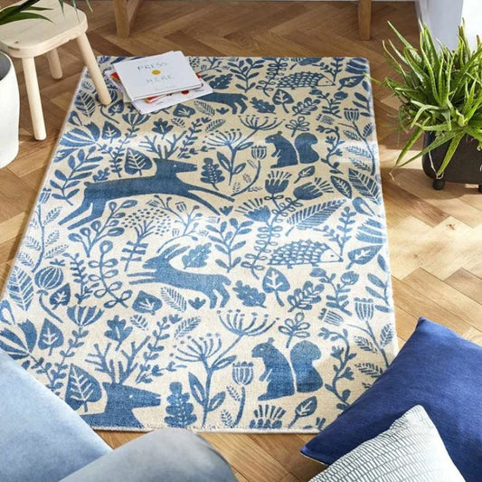 New INS Nordic Blue Carpet Living Room Rugs