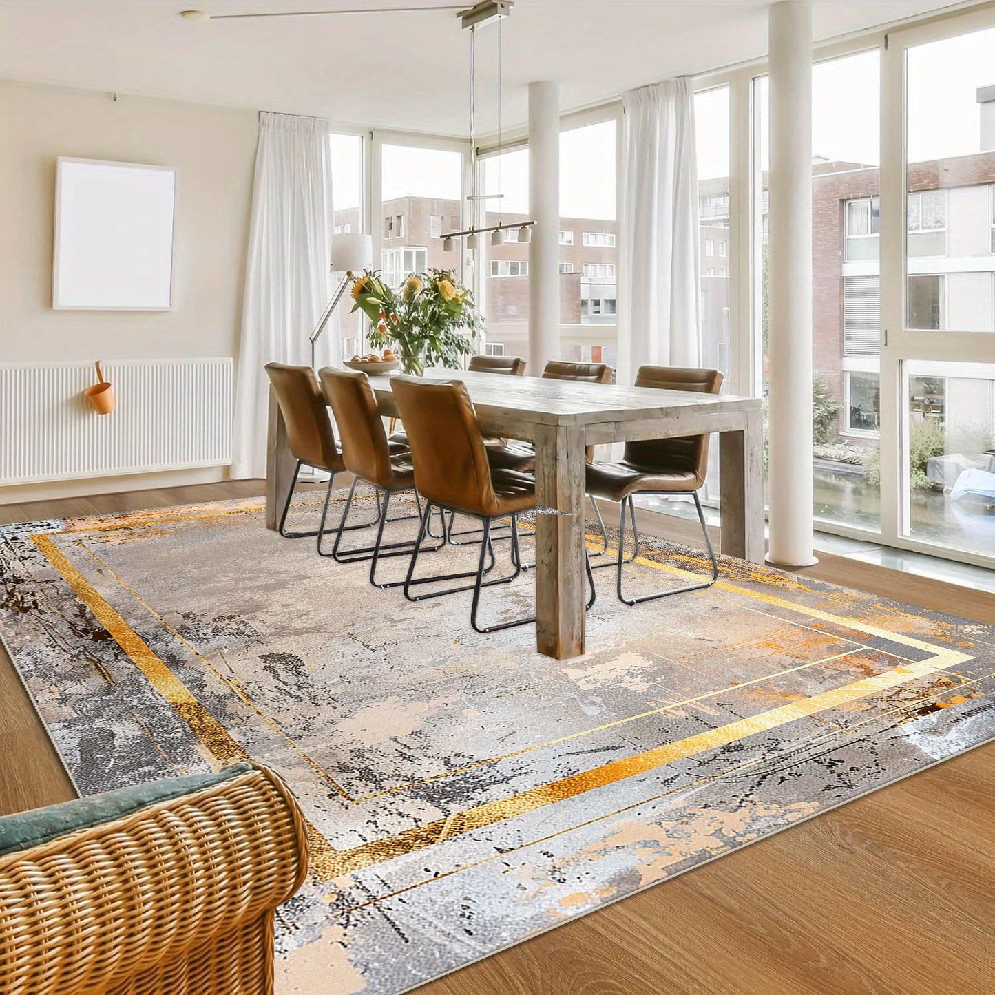 Concise Light Luxury Carpets for Living Room Fluffy Carpet