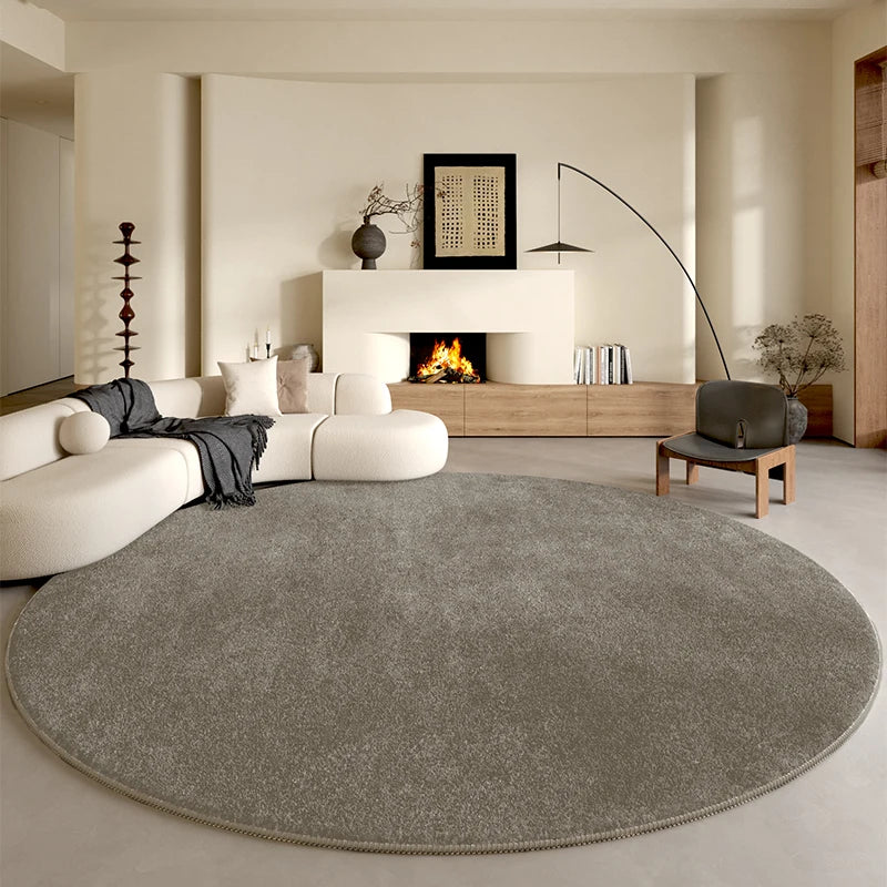 Minimalist Style Bedroom Decor Round Carpet
