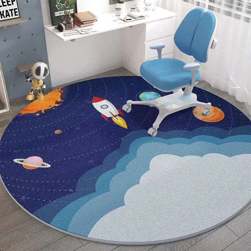 Space Man Cute Round Carpet Home Decor Large Area Rugs