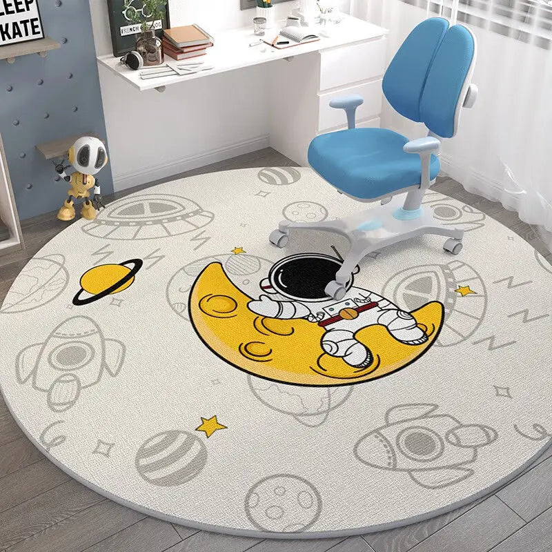 Space Man Cute Round Carpet Home Decor Large Area Rugs