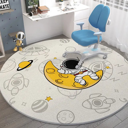 Space Man Cute Round Carpet Home Decor Large Area Rugs