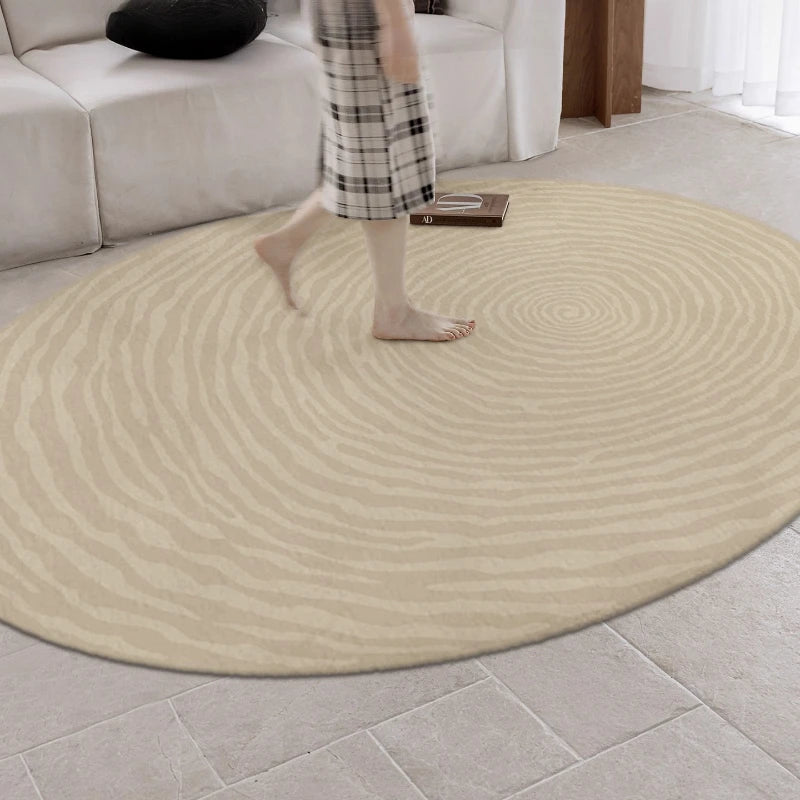 Modern Style Living Room Decoration Oval Carpet Minimalist
