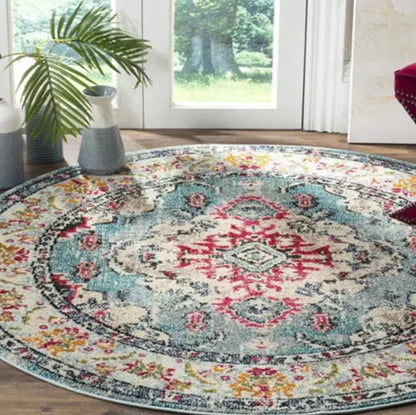 Moroccan Style Living Room Decoration Round Carpet