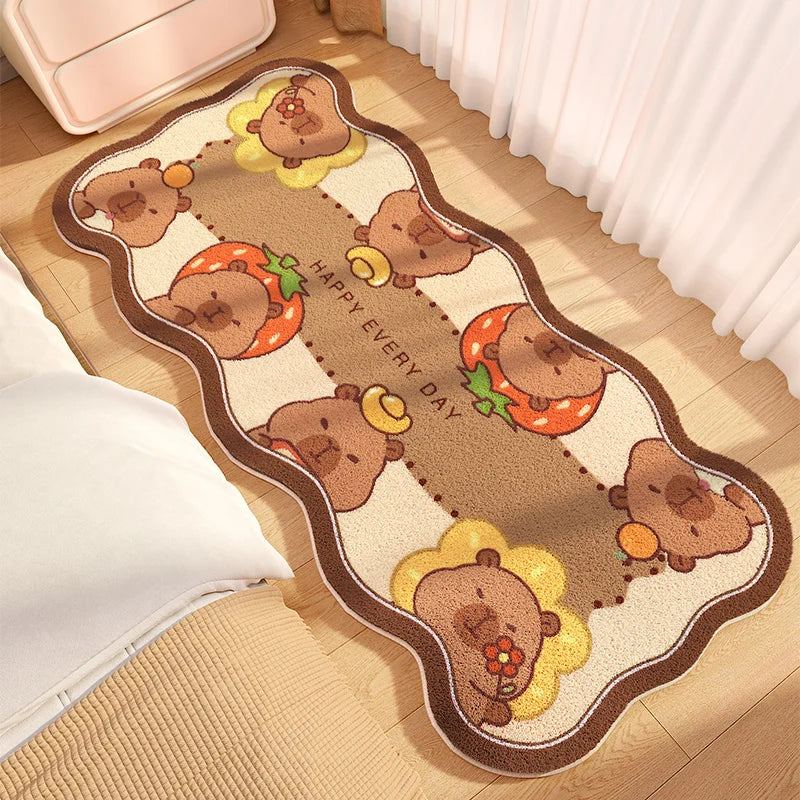Cartoon Style Bedroom Decor Plush Carpet