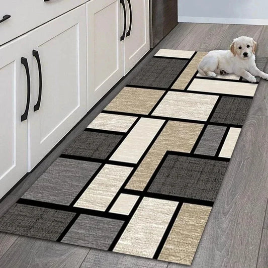 Simple Geometric Kitchen Floor Mats Living Room Floor Carpet