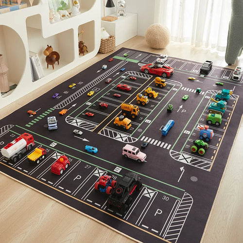Cartoon Car Traffic Children's Carpet Playroom Baby Crawl Mat