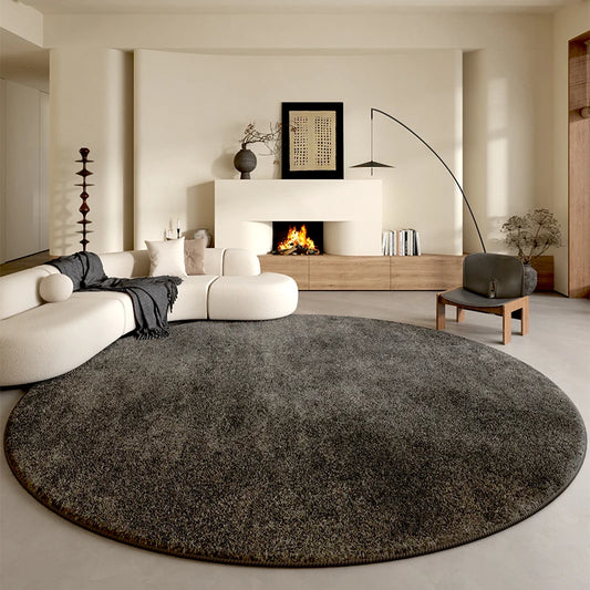 Minimalist Style Bedroom Decor Round Carpet